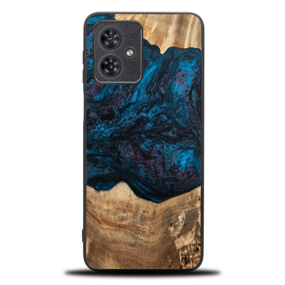 Holzhülle für Motorola Moto G54 5G, Bewood Unique Planets Neptun
