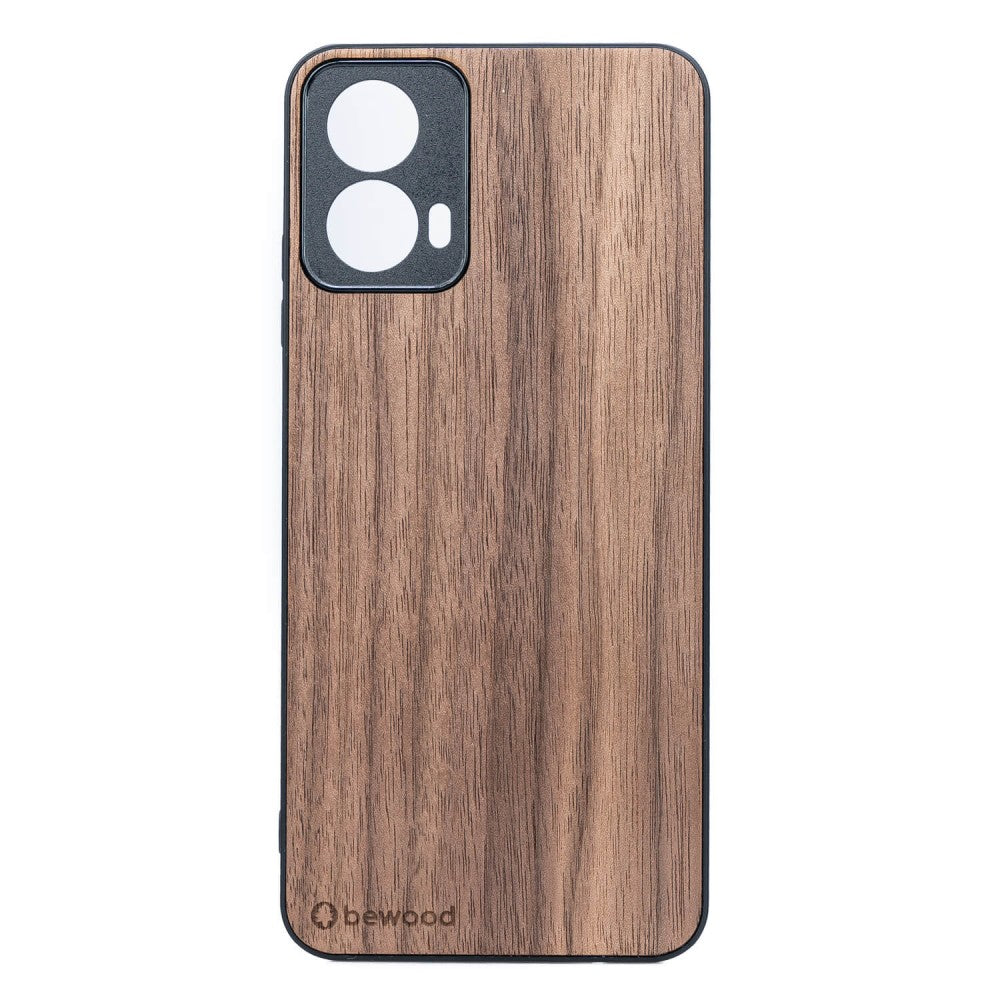 Holzhülle für Motorola Moto G34 5G, Bewood Amerikanischer Nussbaum