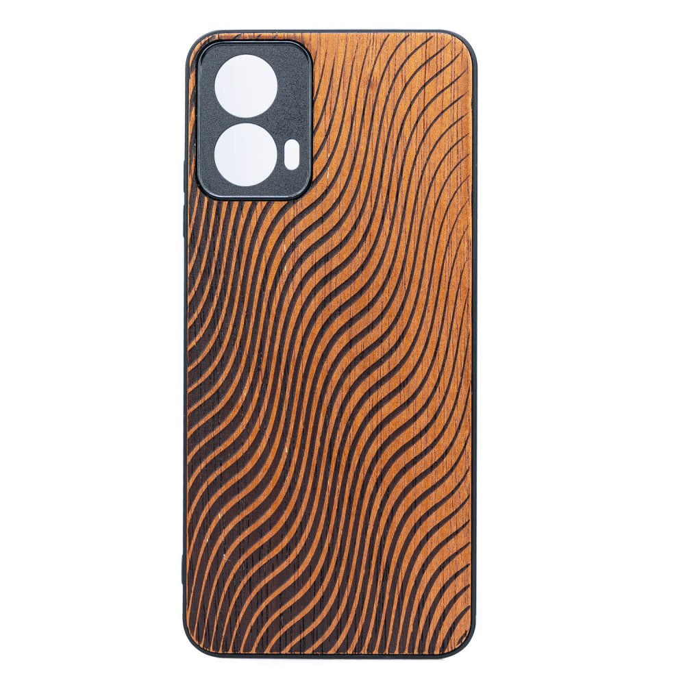 Holzhülle für Motorola Moto G34 5G, Bewood Merbauwellen