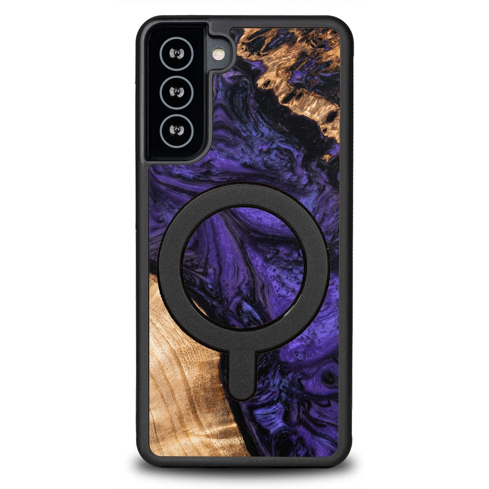 Holzhülle für Galaxy S21 FE, Bewood Unique Violet für MagSafe