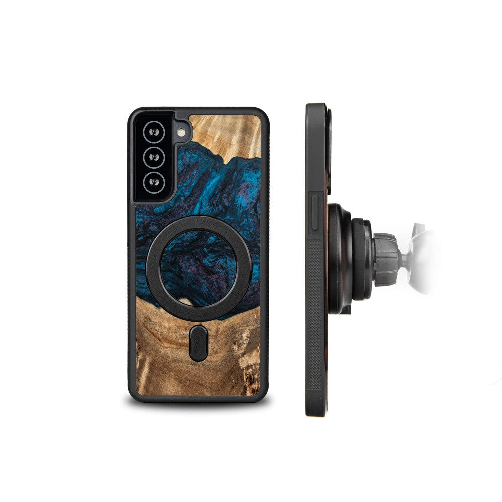 Holzhülle für Galaxy S21 FE, Bewood Unique Planets Neptun für MagSafe