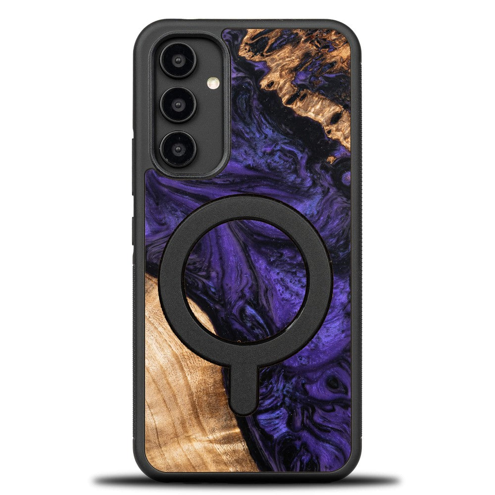Holzhülle für Galaxy A54 5G, Bewood Unique Violet für MagSafe