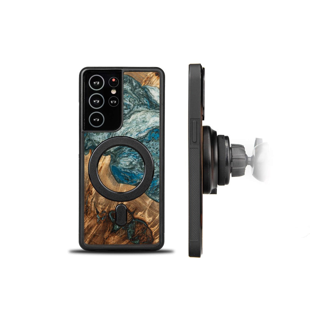 Holzhülle für Galaxy A54 5G, Bewood Unique Planets Erde für MagSafe