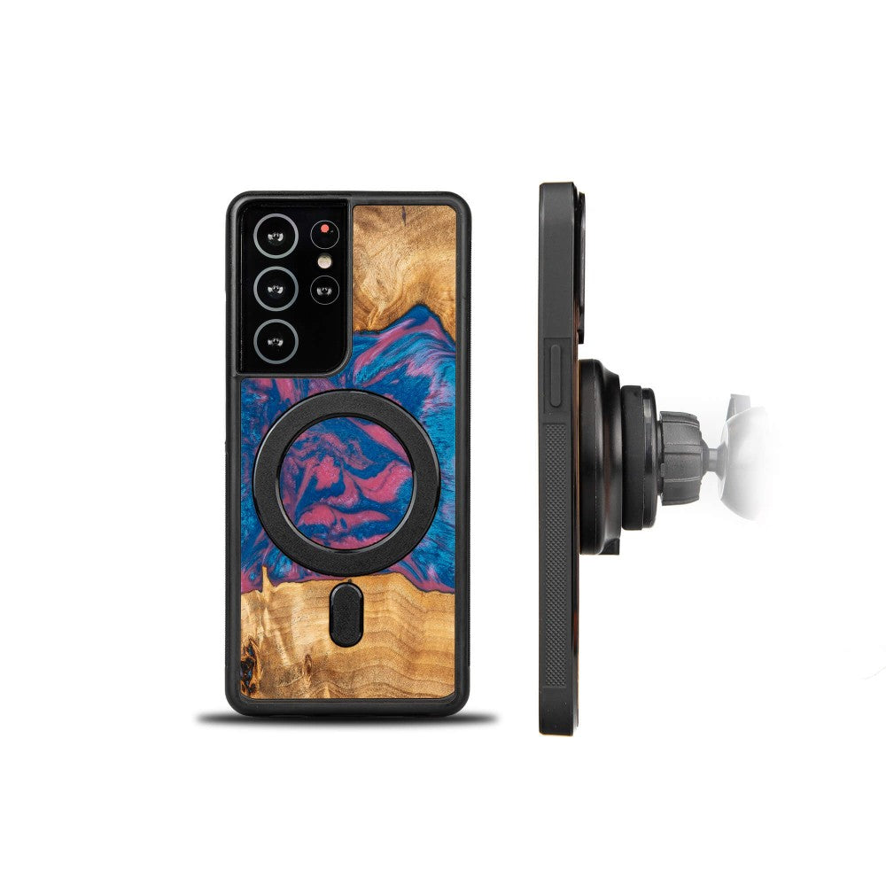 Holzhülle für Galaxy A54 5G, Bewood Unique Neons Vegas für MagSafe