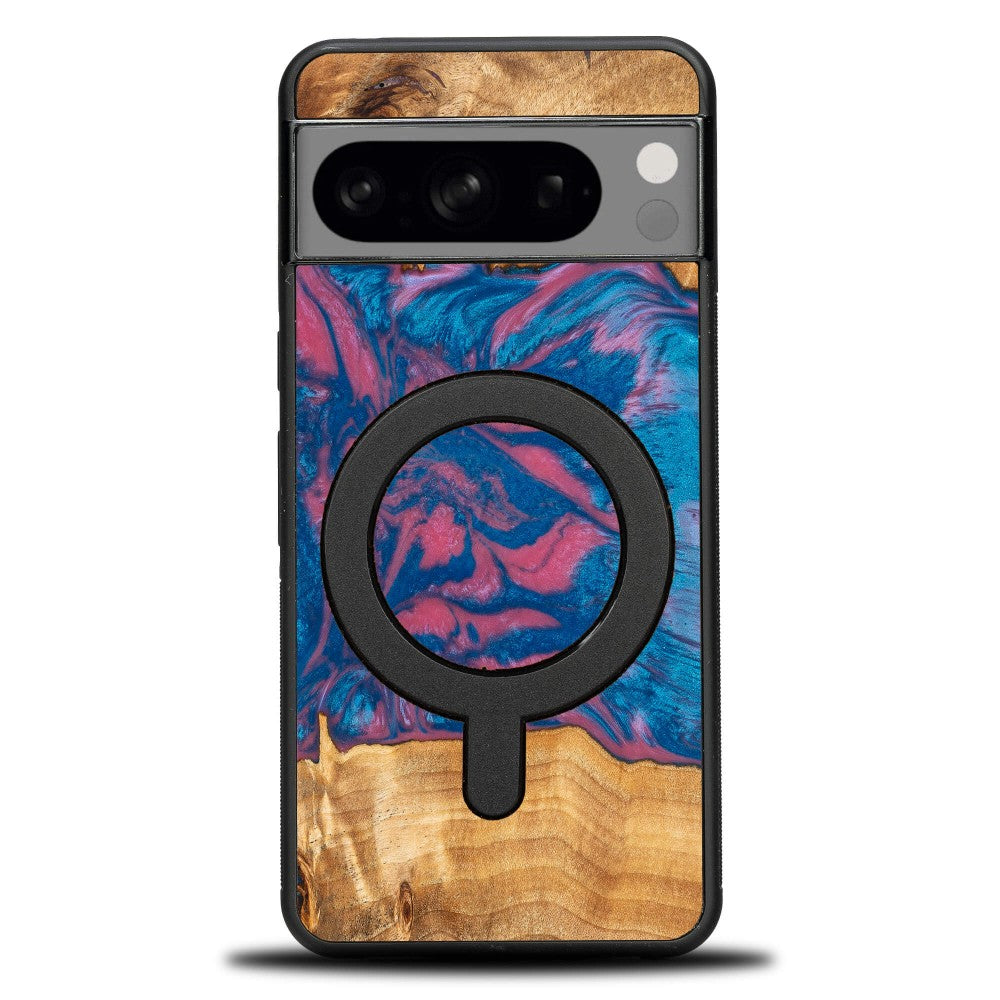 Holzhülle für Google Pixel 8, Bewood Unique Neons Vegas für MagSafe
