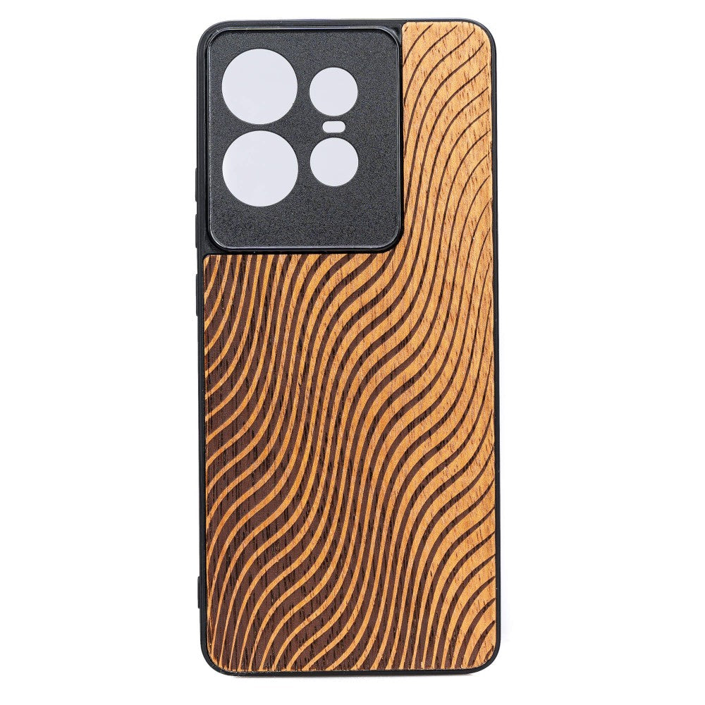 Holzhülle für Motorola Edge 50 Pro, Bewood Merbauwellen