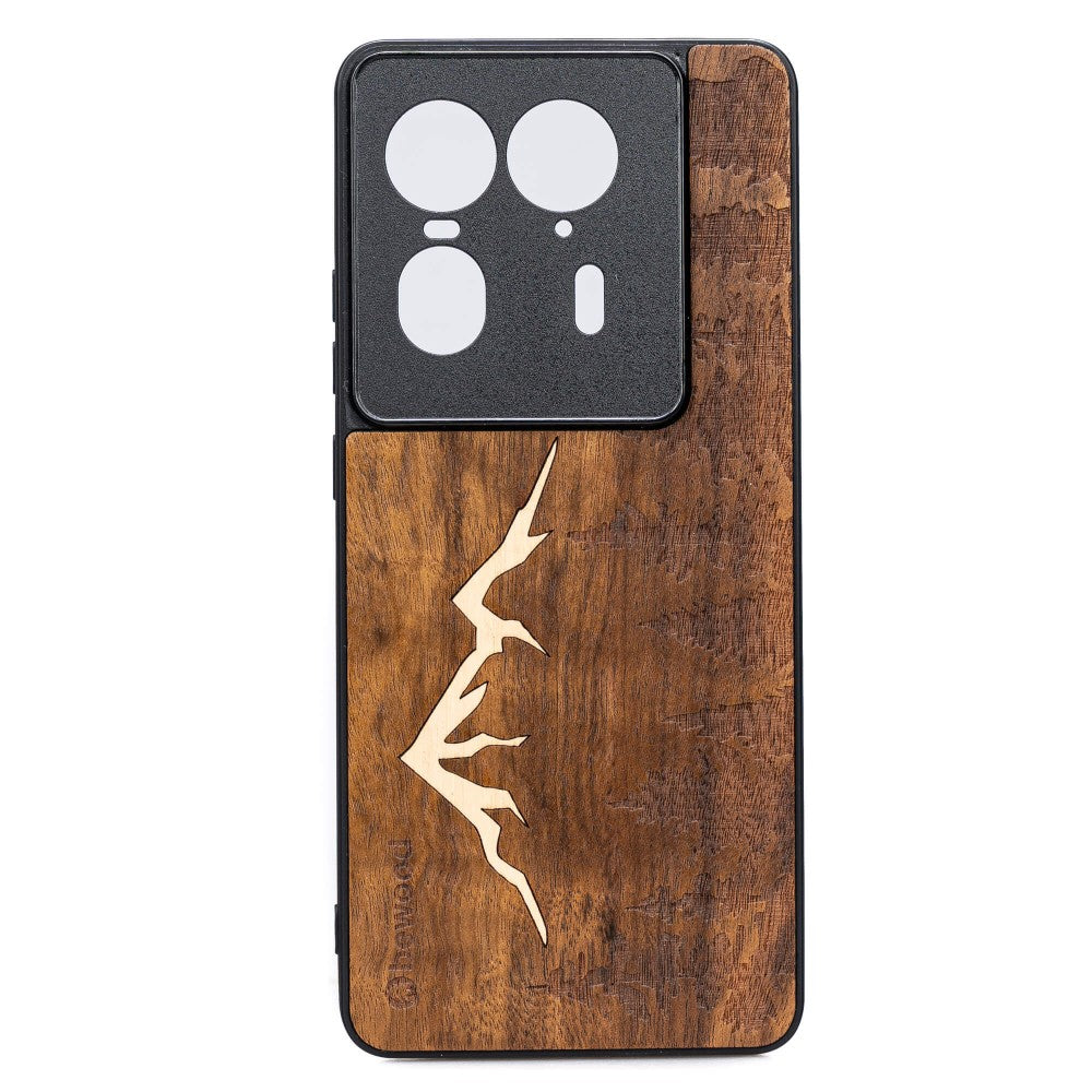 Holzhülle für Motorola Edge 50 Ultra, Bewood Imbuia-Gebirge