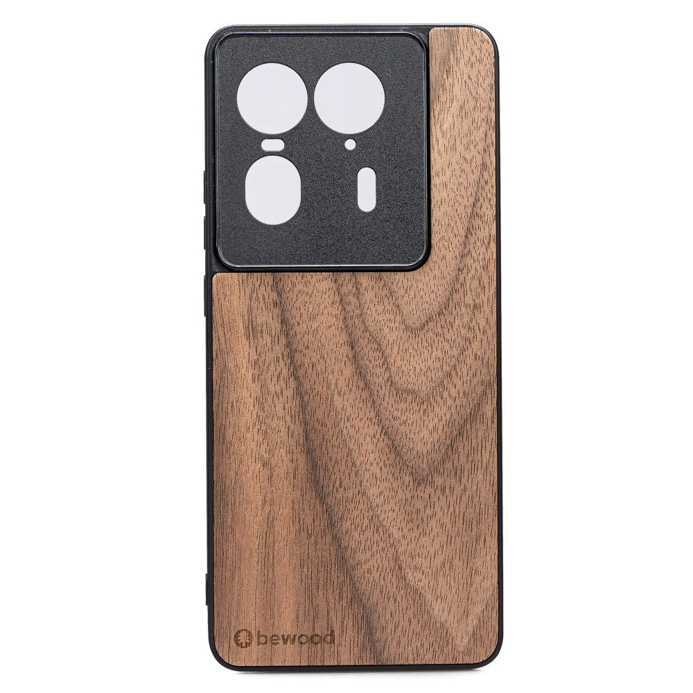 Holzhülle für Motorola Edge 50 Ultra, Bewood Amerikanischer Nussbaum