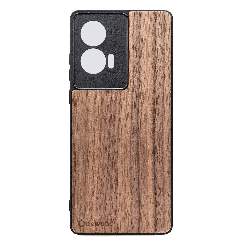 Holzhülle für Motorola Edge 50 Fusion, Bewood Amerikanischer Nussbaum
