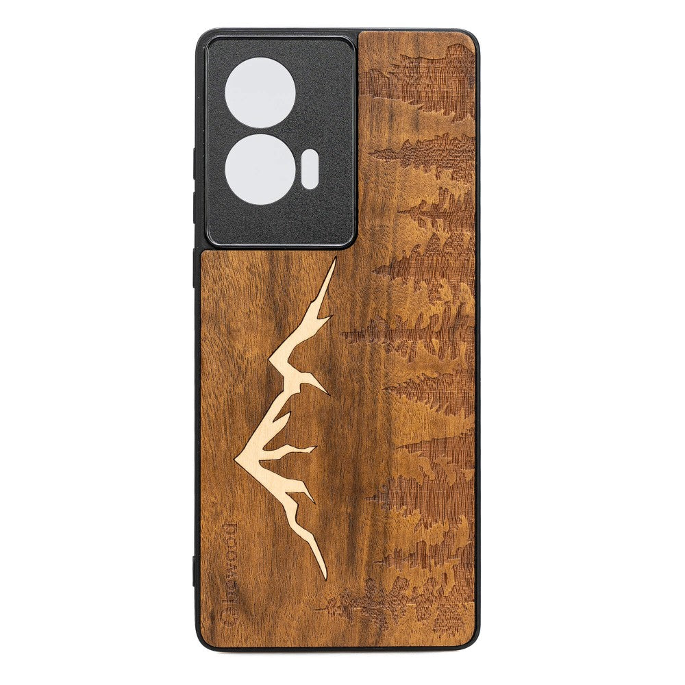 Holzhülle für Motorola Edge 50 Fusion, Bewood Imbuia-Gebirge