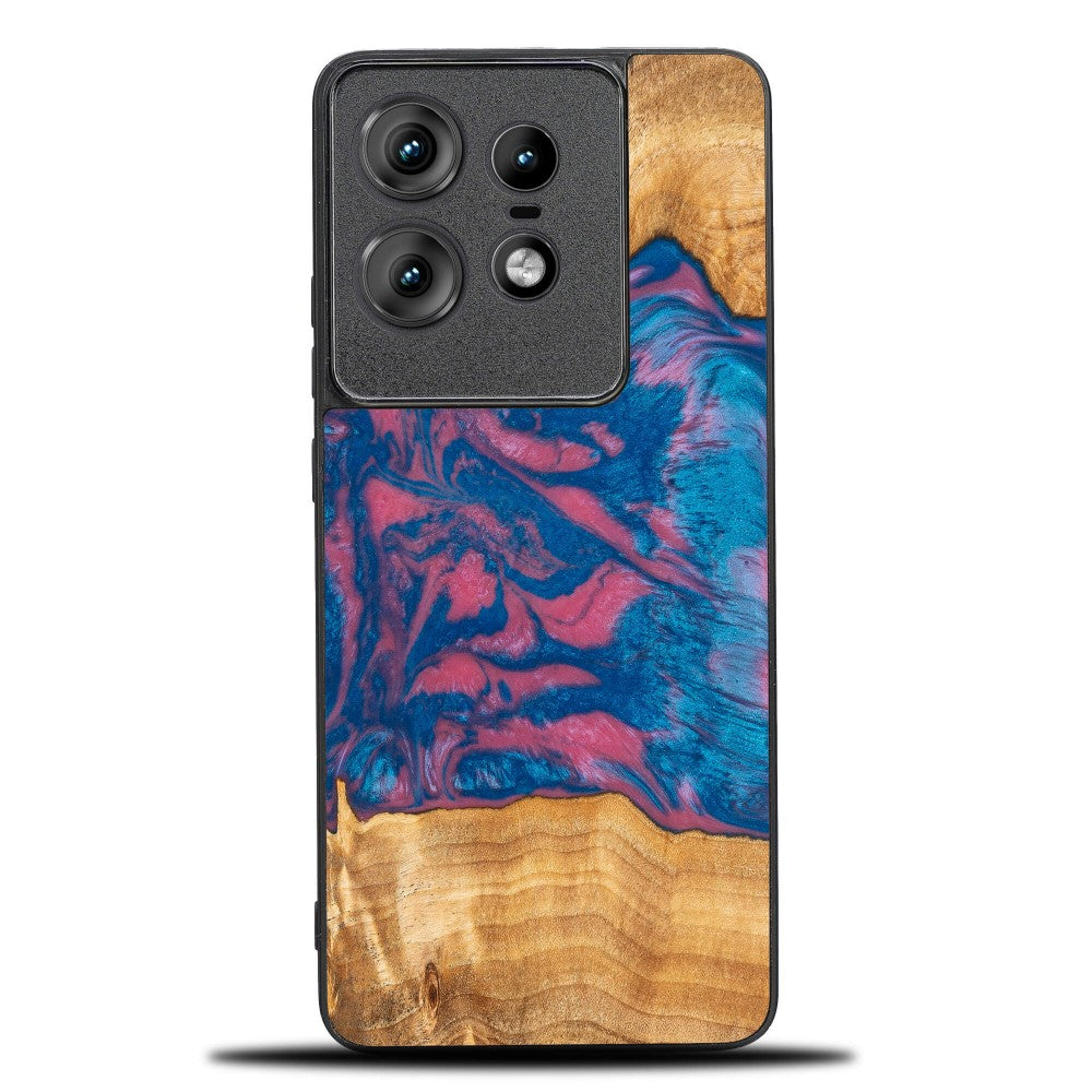 Holzhülle für Motorola Edge 50 Pro, Bewood Unique Neons Vegas