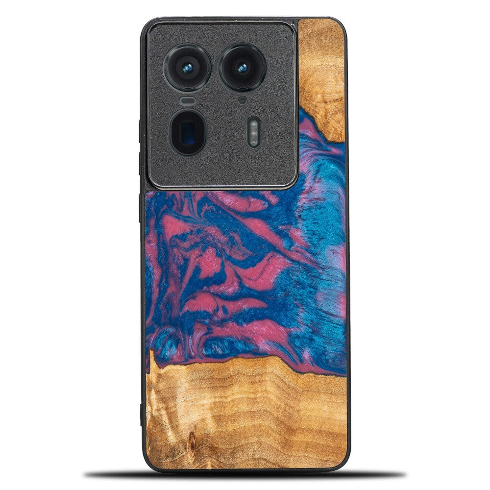 Holzhülle für Motorola Edge 50 Ultra, Bewood Unique Neons Vegas