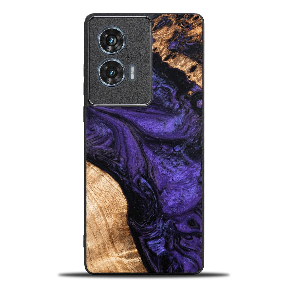 Holzhülle für Motorola Edge 50 Fusion, Bewood Unique Violet