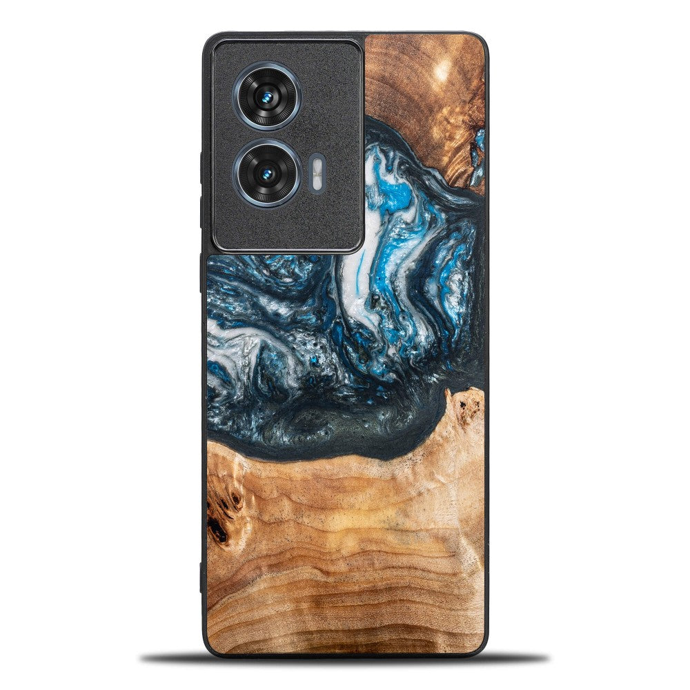 Holzhülle für Motorola Edge 50 Fusion, Bewood Unique Planets Erde