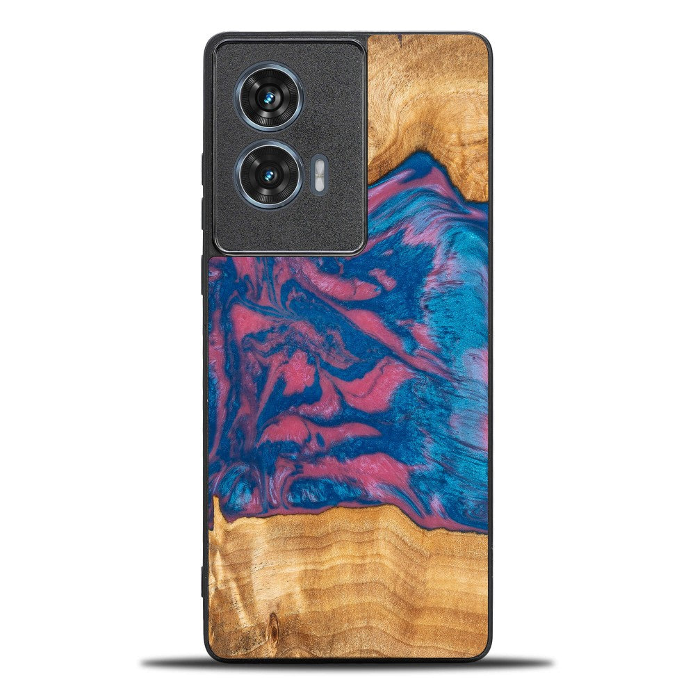 Holzhülle für Motorola Edge 50 Fusion, Bewood Unique Neons Vegas