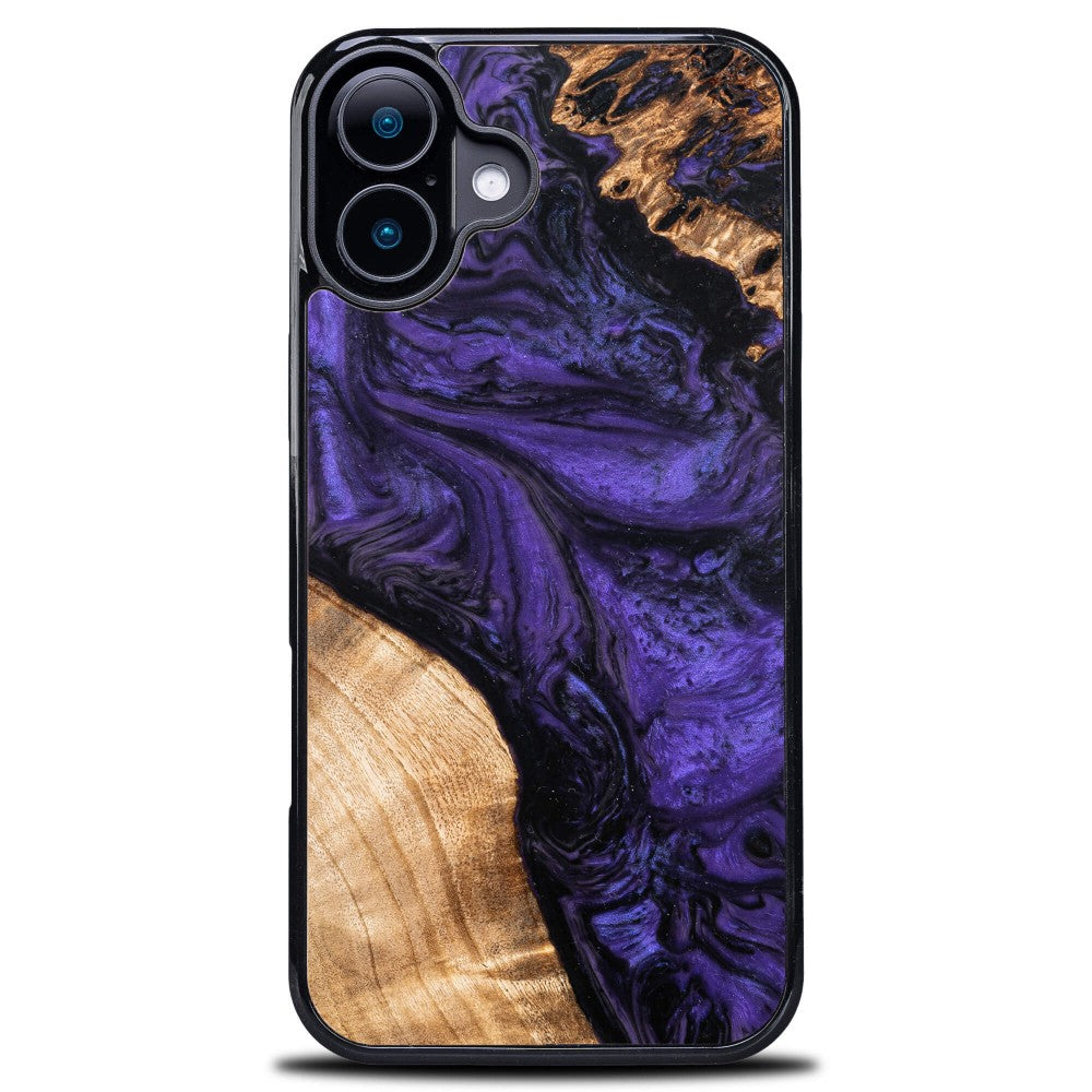 Holzhülle für iPhone 16, Bewood Unique Violet