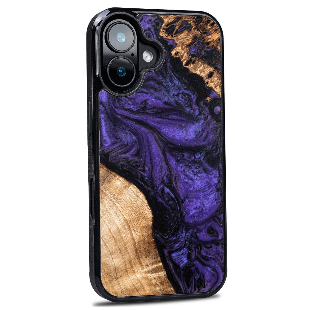 Holzhülle für iPhone 16, Bewood Unique Violet