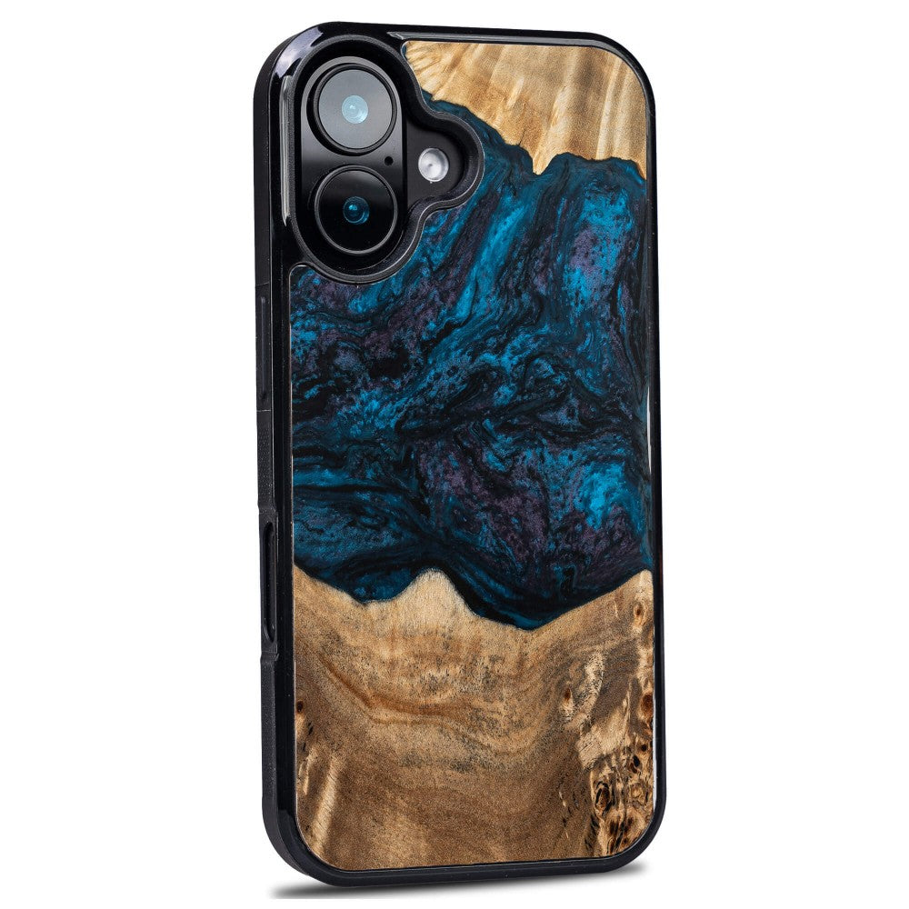 Holzhülle für iPhone 16, Bewood Unique Planets Neptun