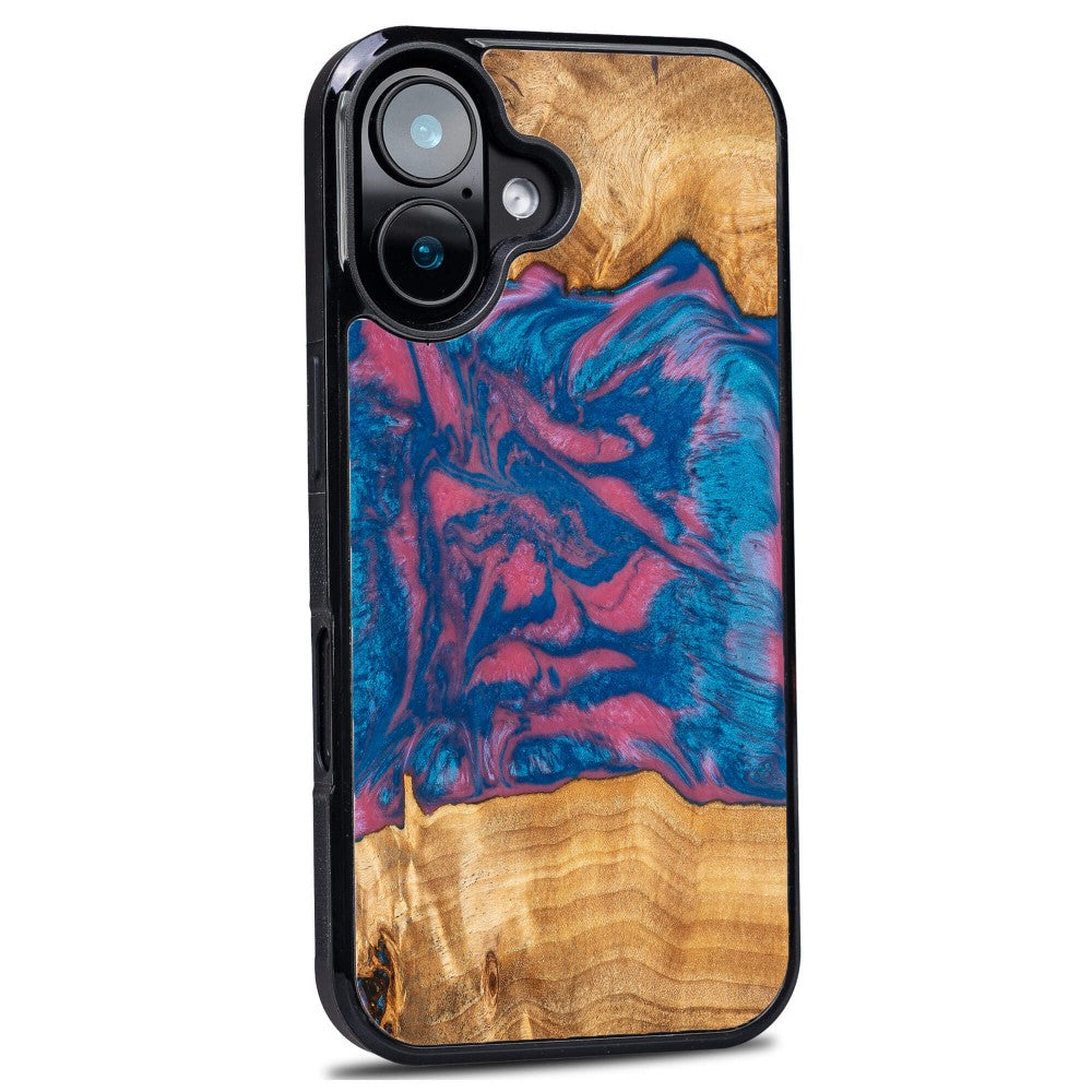 Holzhülle für iPhone 16, Bewood Unique Neons Vegas