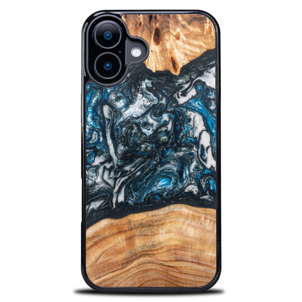 Holzhülle für iPhone 16 Plus, Bewood Unique Planets Erde