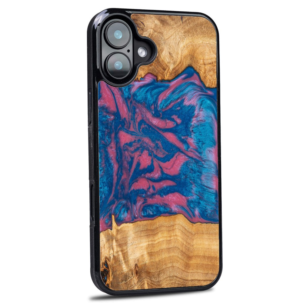 Holzhülle für iPhone 16 Plus, Bewood Unique Neons Vegas