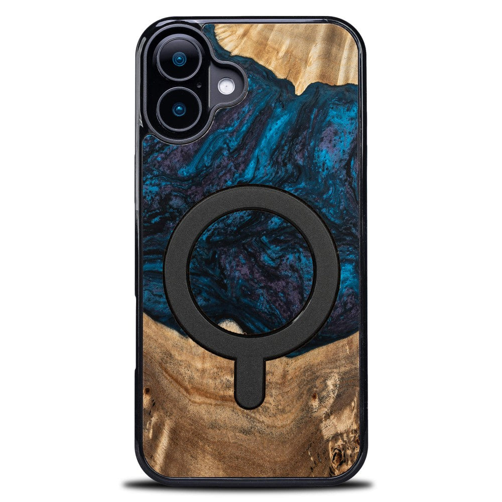 Holzhülle für iPhone 16 Plus, Bewood Unique Planets Neptun für MagSafe