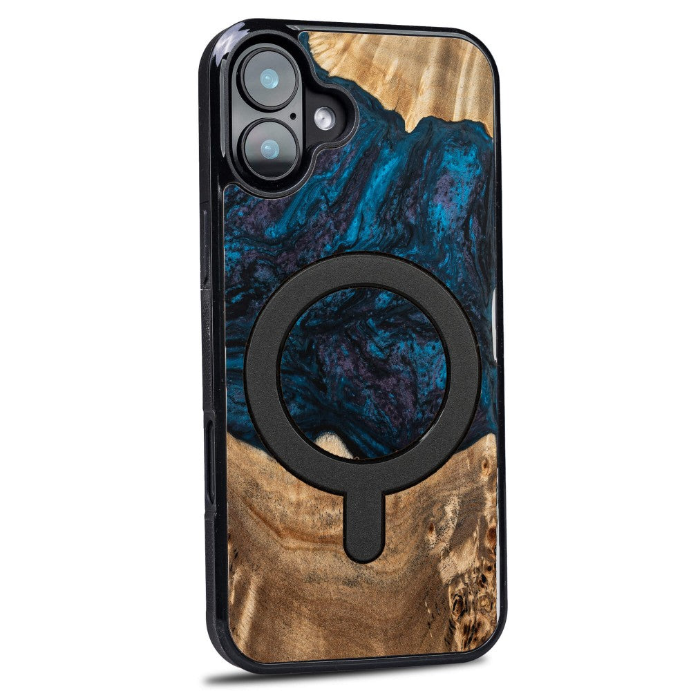 Holzhülle für iPhone 16 Plus, Bewood Unique Planets Neptun für MagSafe