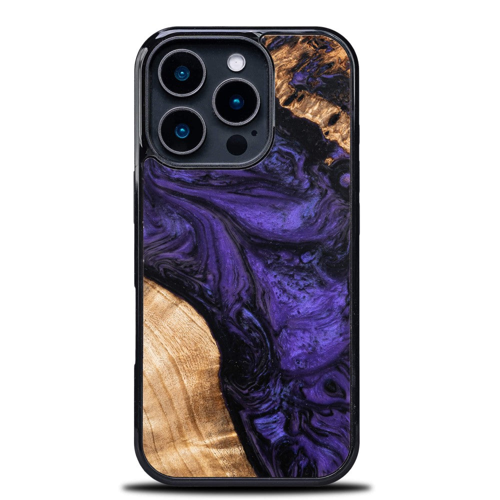 Holzhülle für iPhone 16 Pro, Bewood Unique Violet