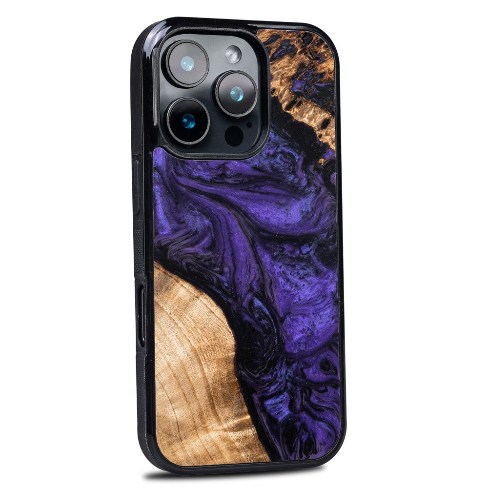 Holzhülle für iPhone 16 Pro, Bewood Unique Violet