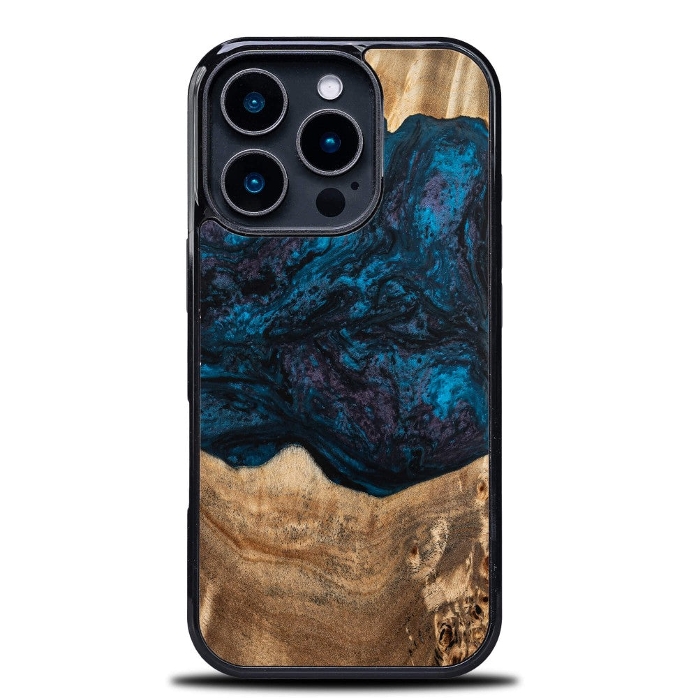 Holzhülle für iPhone 16 Pro, Bewood Unique Planets Neptun