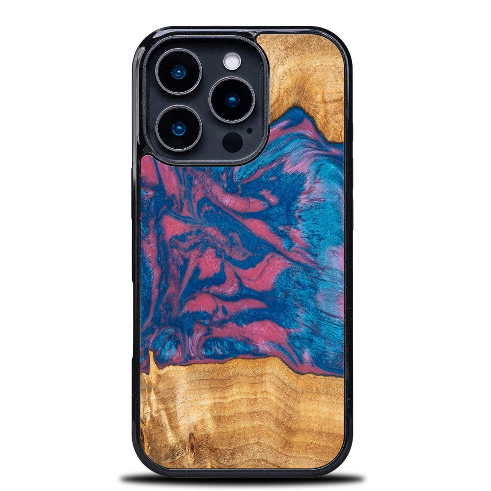 Holzhülle für iPhone 16 Pro, Bewood Unique Neons Vegas