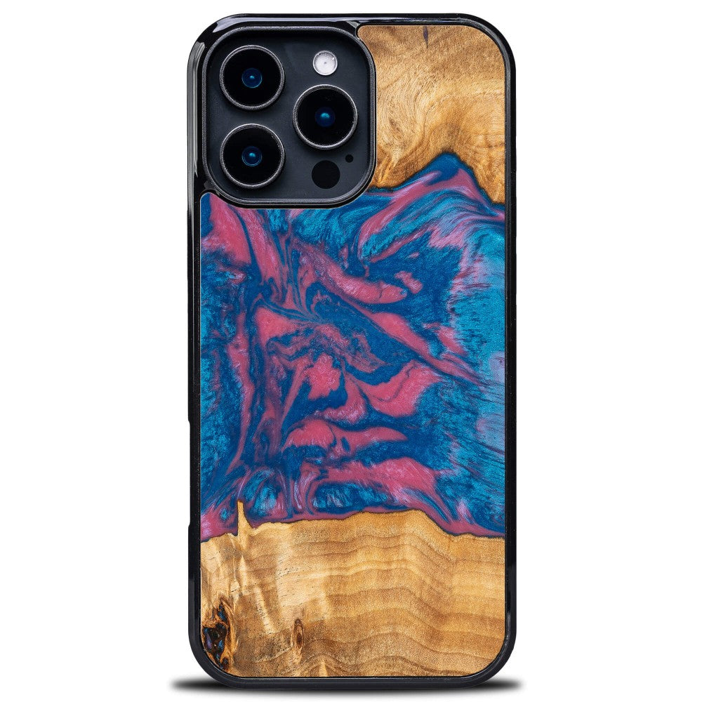 Holzhülle für iPhone 16 Pro Max, Bewood Unique Neons Vegas