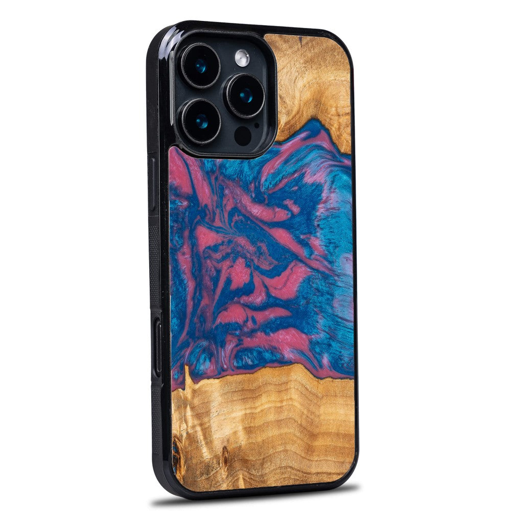 Holzhülle für iPhone 16 Pro Max, Bewood Unique Neons Vegas
