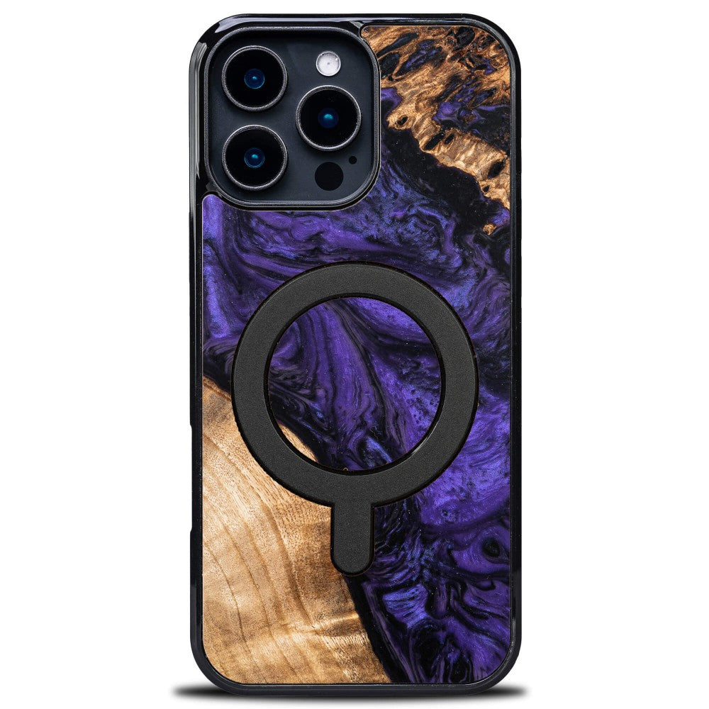 Holzhülle für iPhone 16 Pro Max, Bewood Unique Violet für MagSafe