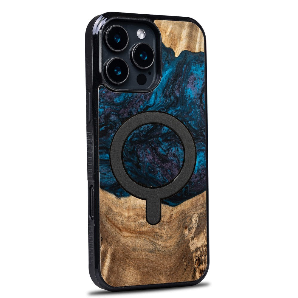 Holzhülle für iPhone 16 Pro Max, Bewood Unique Planets Neptun für MagSafe