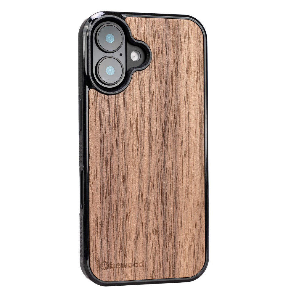 Holzhülle für iPhone 16, Bewood Amerikanischer Nussbaum
