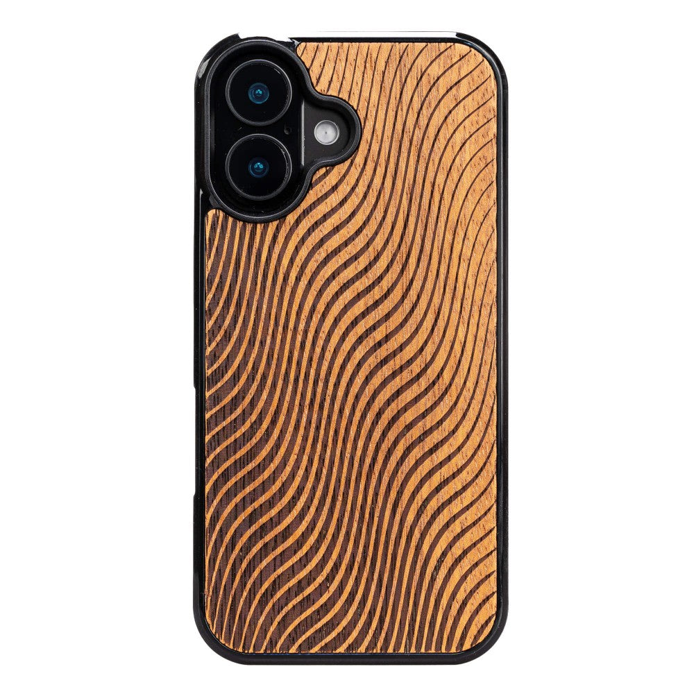 Holzhülle für iPhone 16, Bewood Merbauwellen