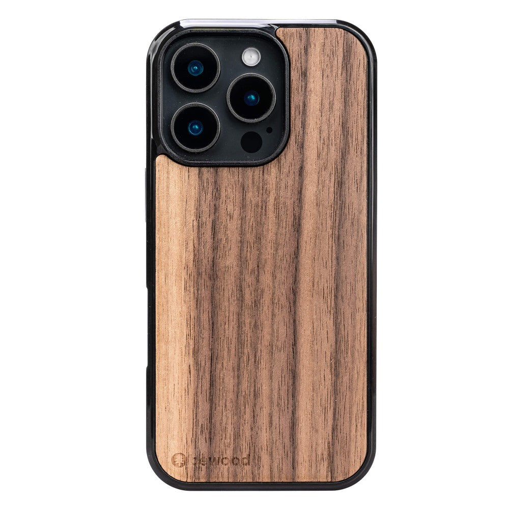 Holzhülle für iPhone 16 Pro, Bewood Amerikanischer Nussbaum