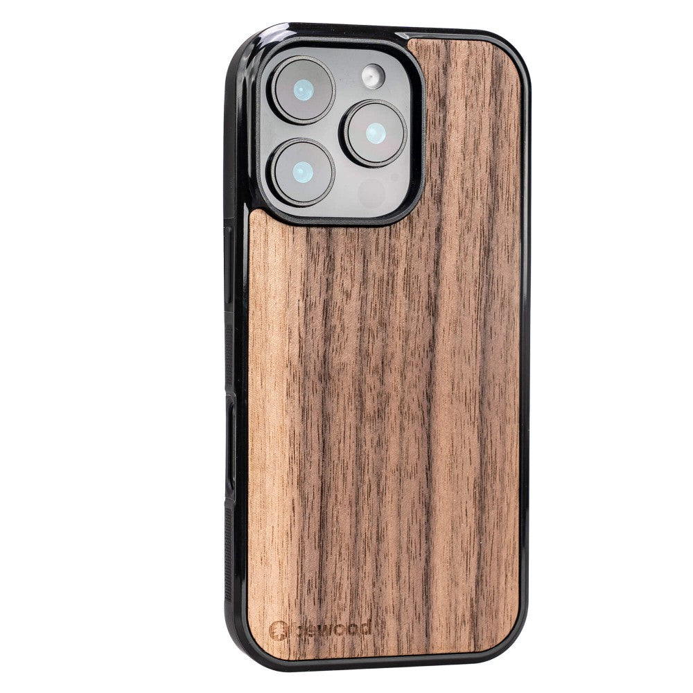 Holzhülle für iPhone 16 Pro, Bewood Amerikanischer Nussbaum