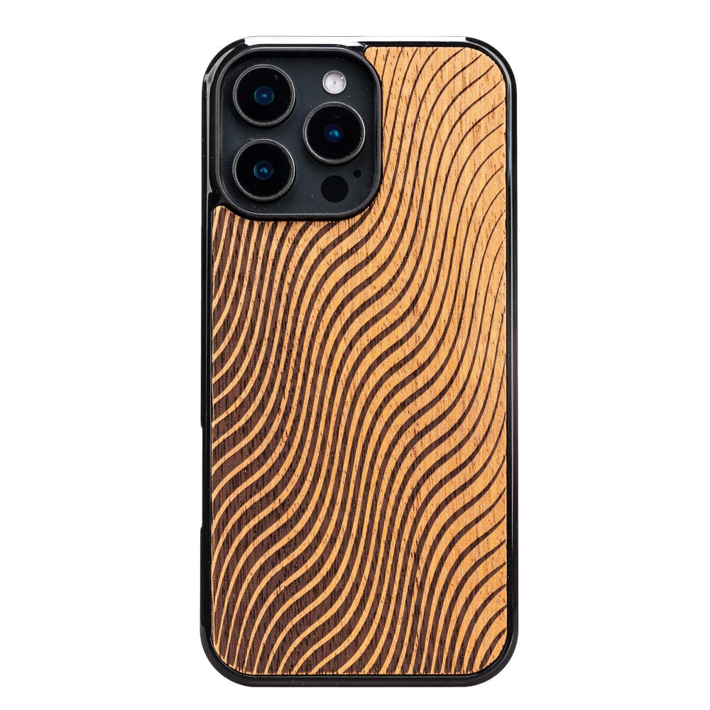 Holzhülle für iPhone 16 Pro Max, Bewood Merbauwellen