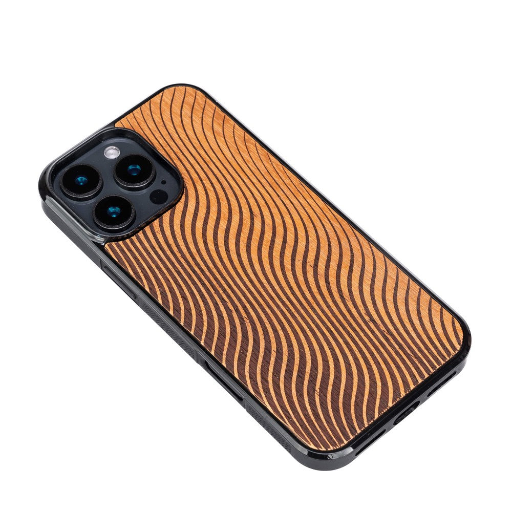 Holzhülle für iPhone 16 Pro Max, Bewood Merbauwellen
