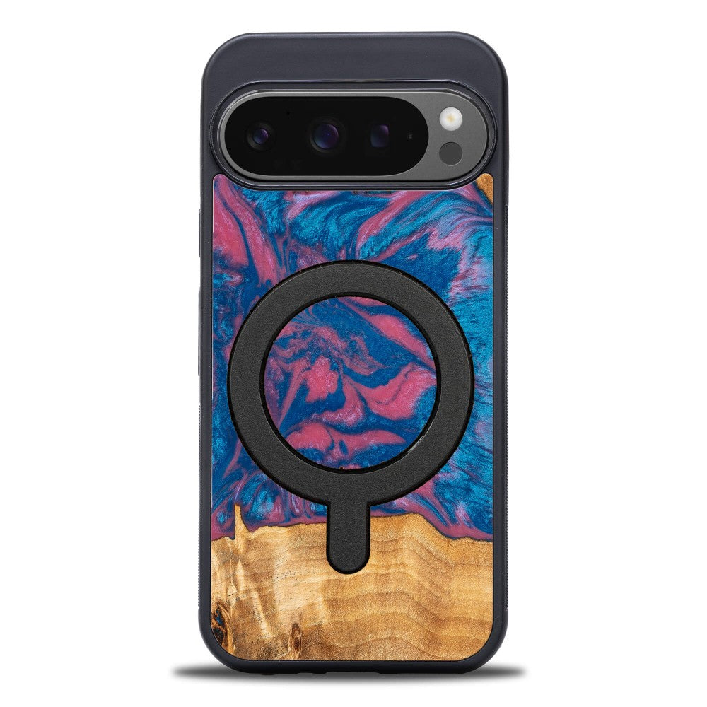 Holzhülle für Google Pixel 9 / 9 Pro, Bewood Unique Neons Vegas für MagSafe