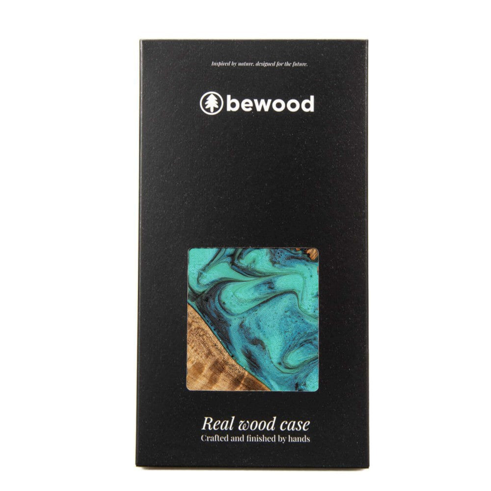 Holzhülle für Xiaomi 14T, Bewood Unique Turquoise