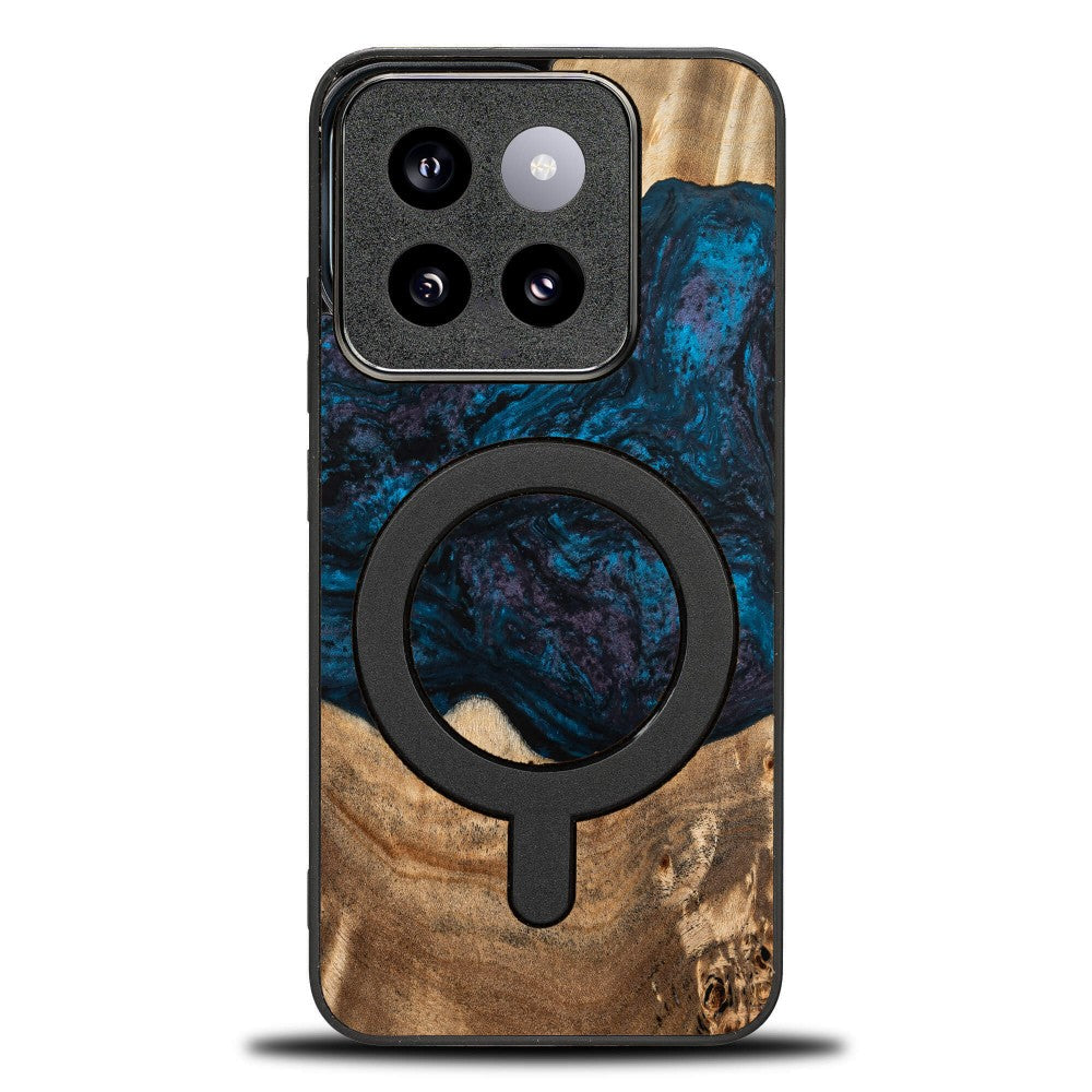 Holzhülle für Xiaomi 14T, Bewood Unique Planets Neptun für MagSafe