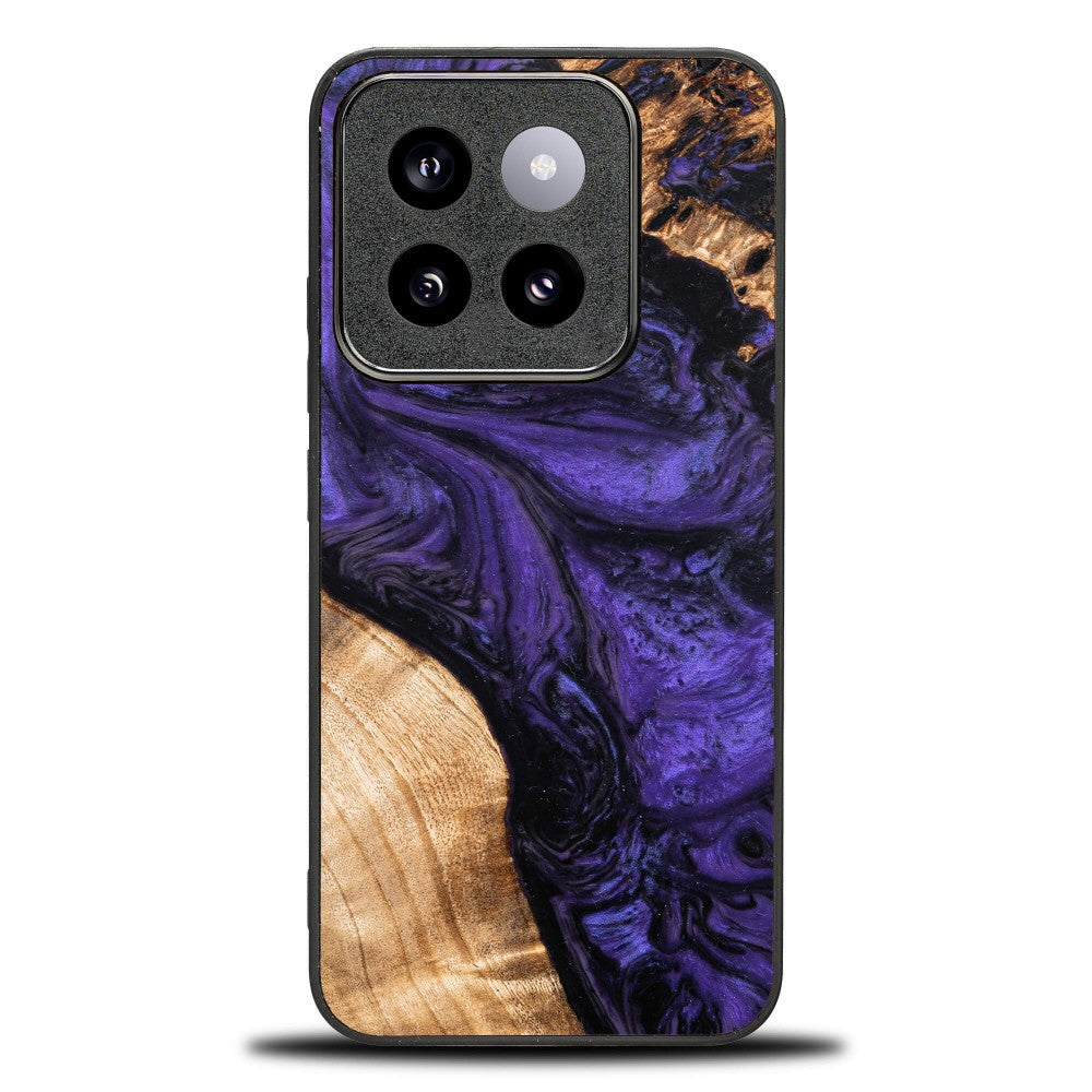 Holzhülle für Xiaomi 14T Pro, Bewood Unique Violet