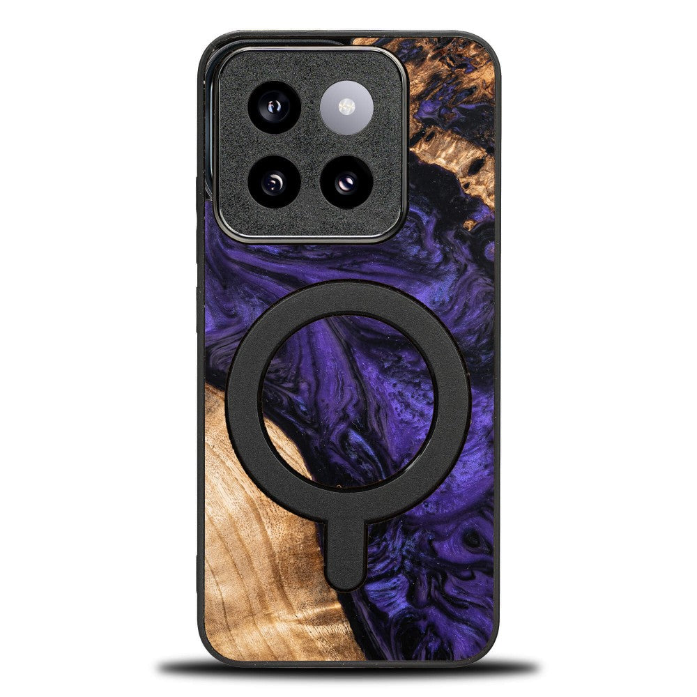 Holzhülle für Xiaomi 14T Pro, Bewood Unique Violet für MagSafe