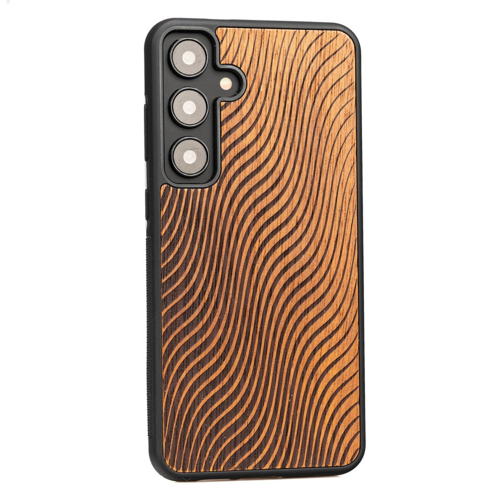 Holzhülle für Galaxy A35 5G, Bewood Merbauwellen