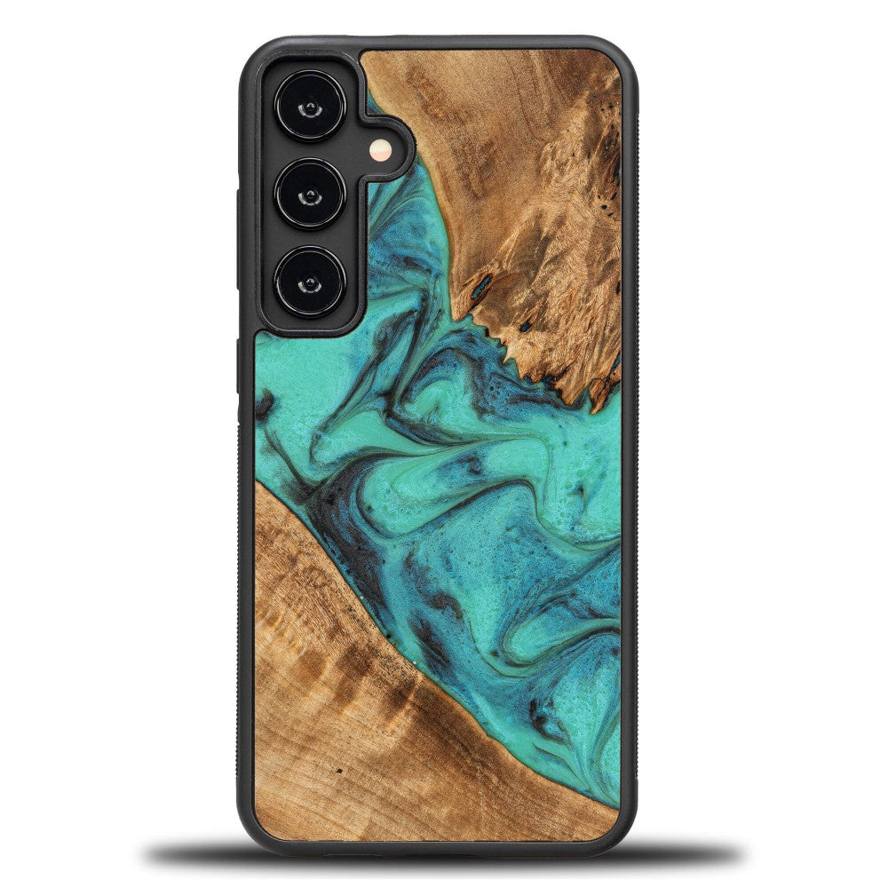 Holzhülle für Galaxy A35 5G, Bewood Unique Turquoise