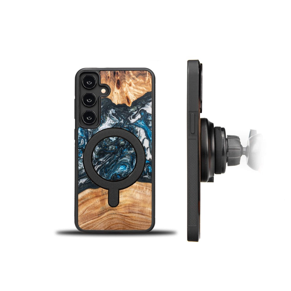 Holzhülle für Galaxy A35 5G, Bewood Unique Planets Erde für MagSafe