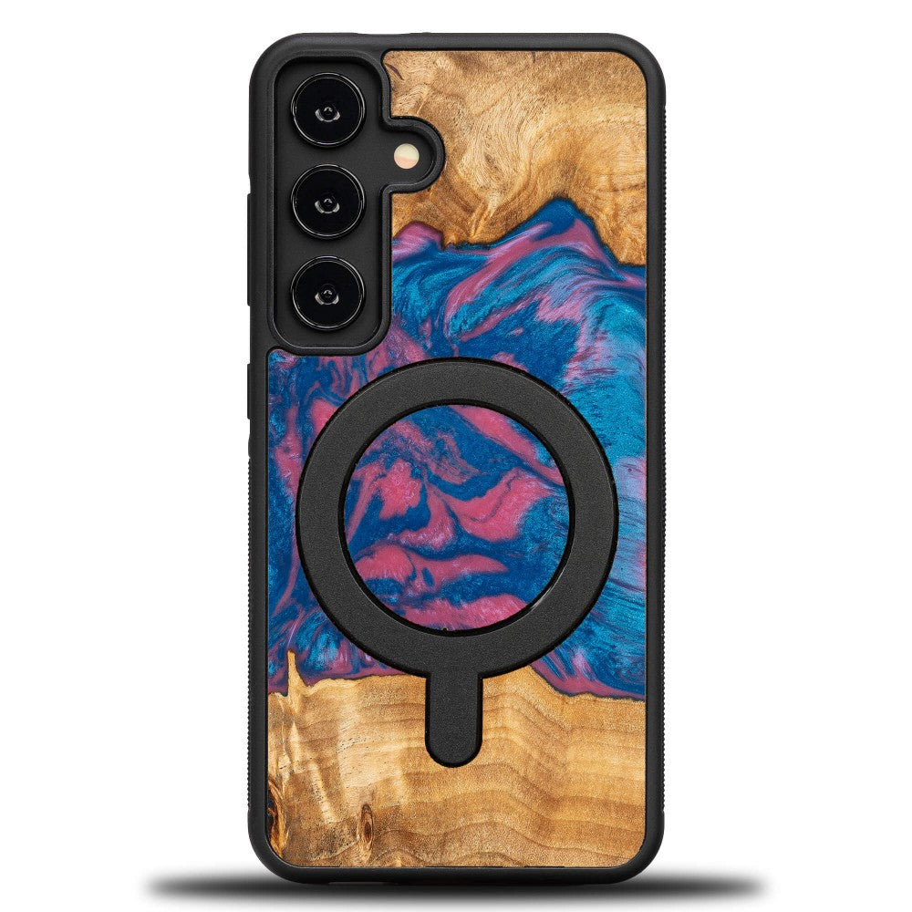 Holzhülle für Galaxy S25, Bewood Unique Neons Vegas für MagSafe